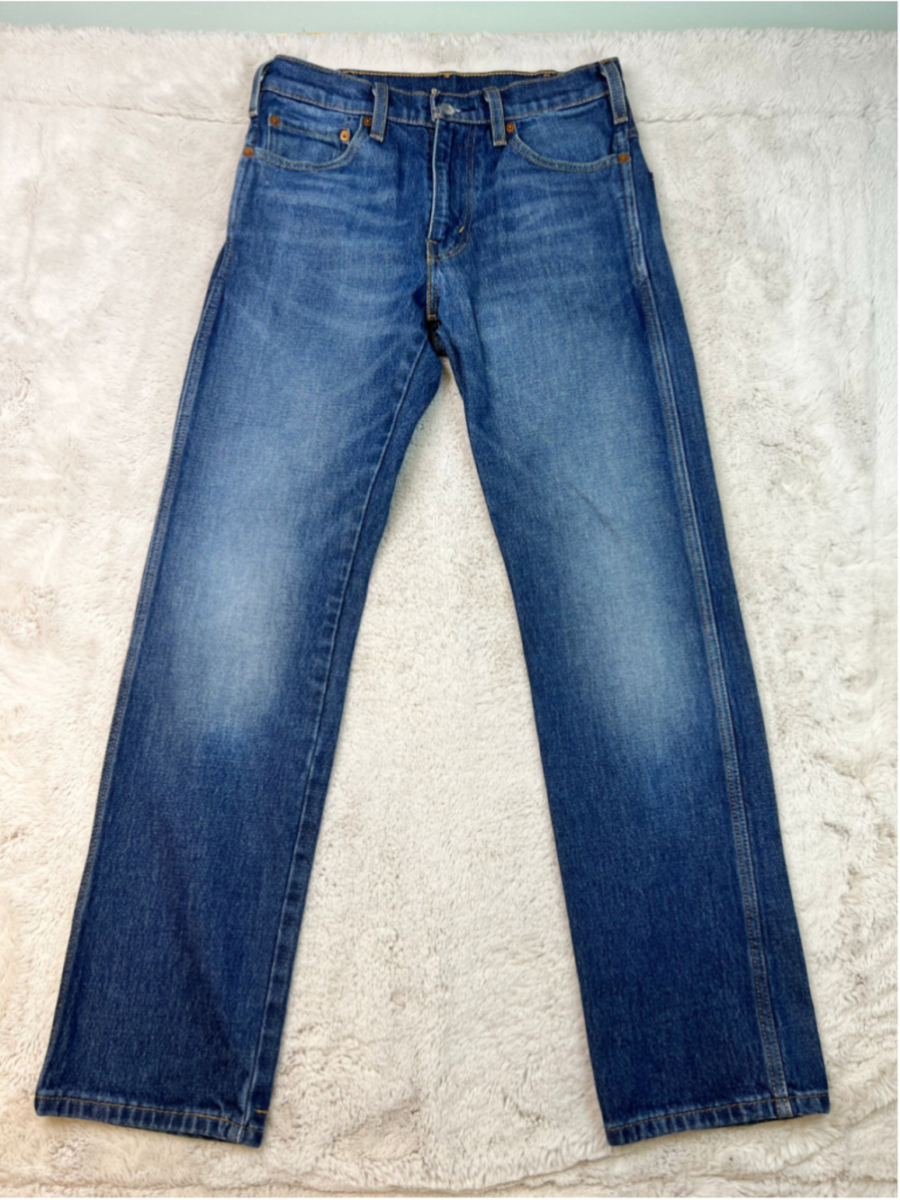 Levis Straight Leg Jeans Mens Size 30x32 Strong Blue Denim